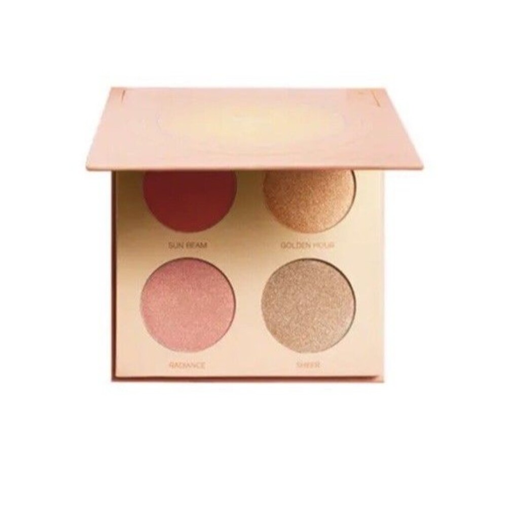 NIB HIPDOT Sun Goddess 4 Shade Blush & Highlighter Face Palette Vegan